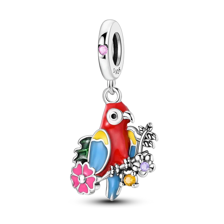 Colgante de loro tropical