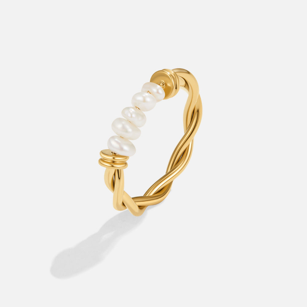 Anillo clásico agua dulce perla