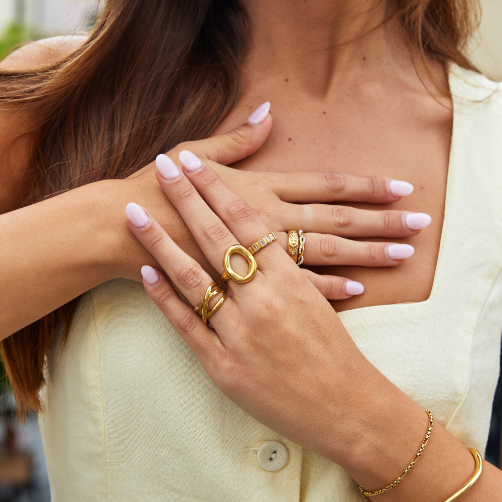 Anillo Vina fondu oro