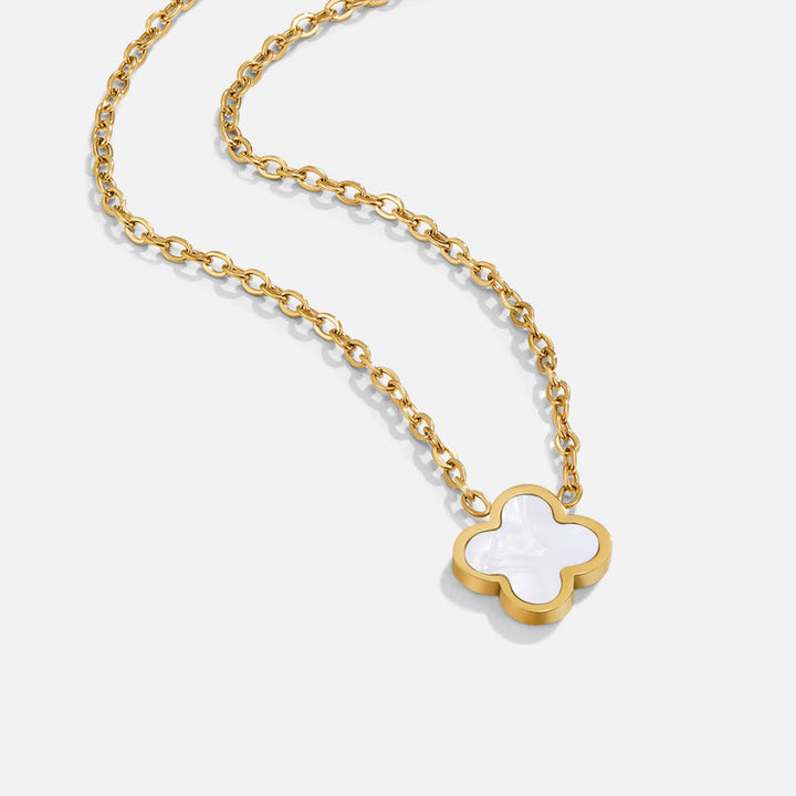Collar Trébol Blanco