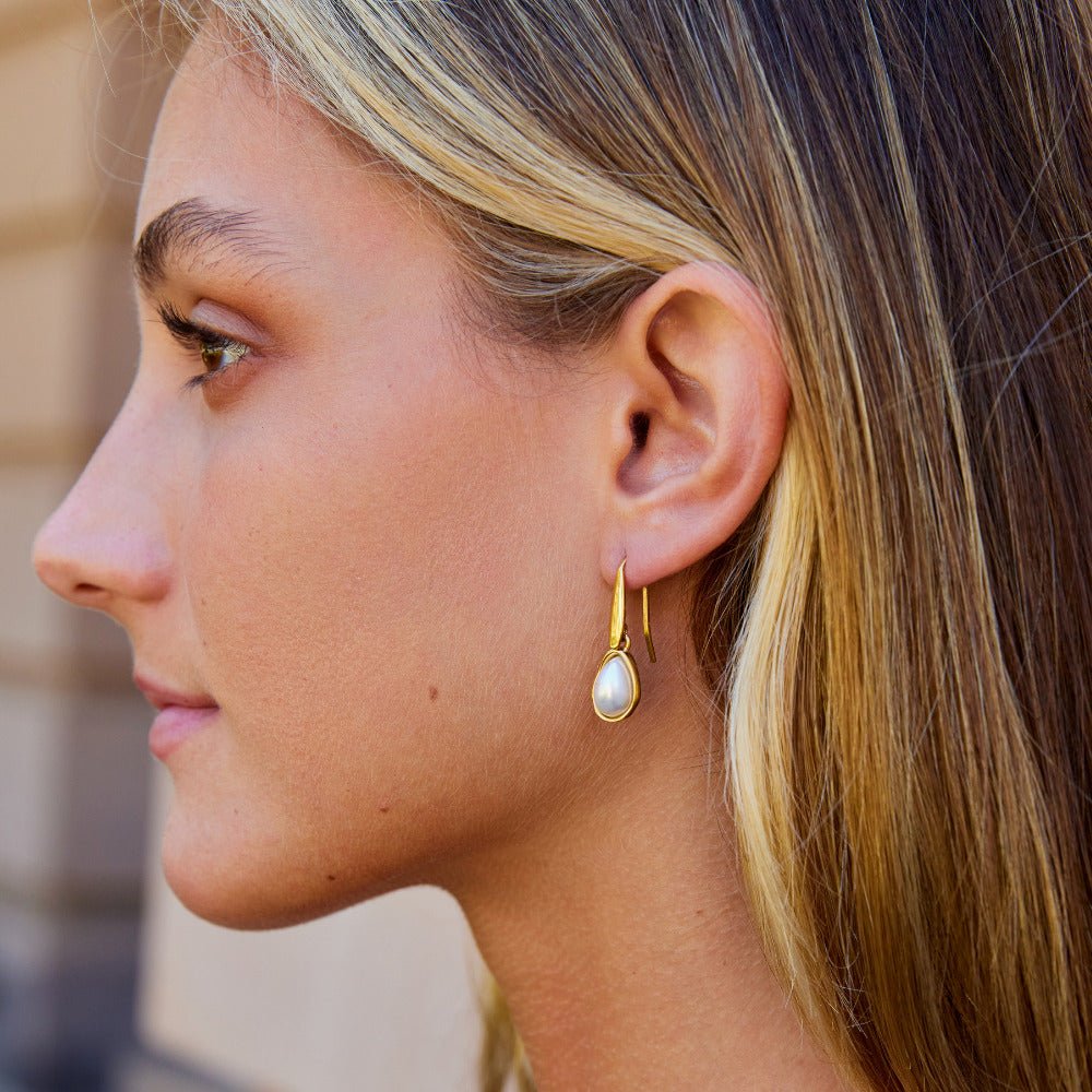Pendientes Agatha gota perlée
