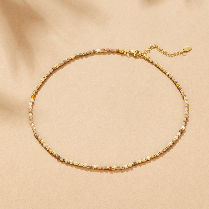 Collar de perlas de piedra Alashan