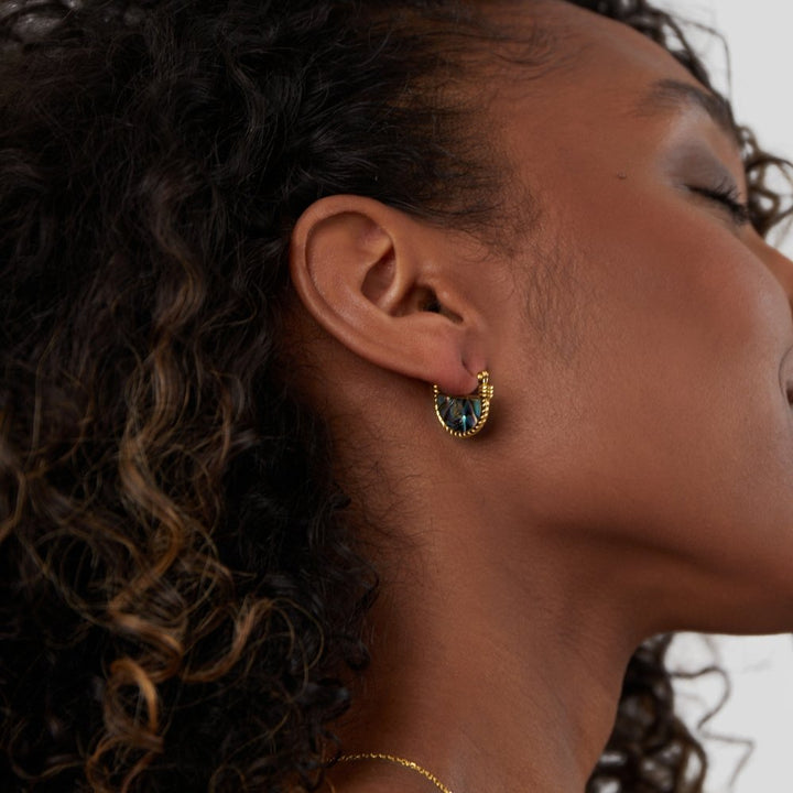 Pendientes Amalfi turquesa concha
