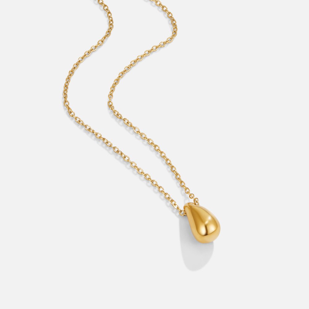 Collar dorado Amara con gota