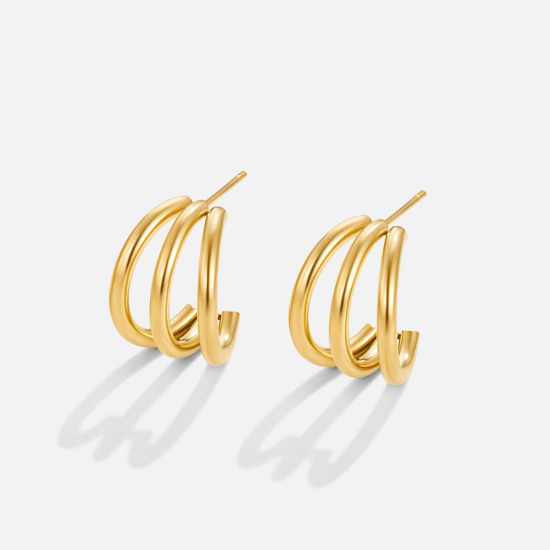 Aros triples dorados Anaya