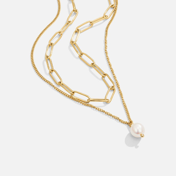 Collar dorado Angela Pearl