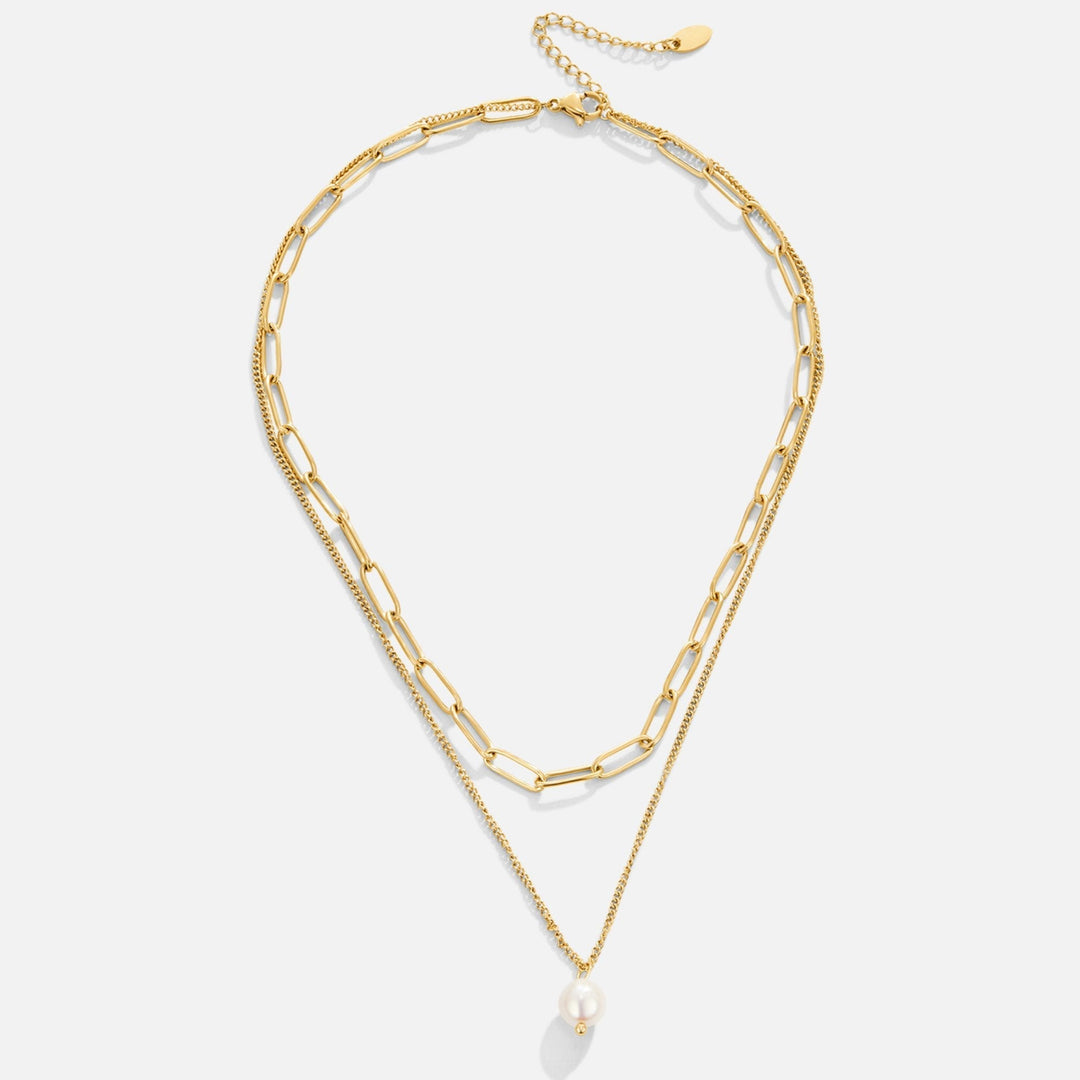 Collar dorado Angela Pearl