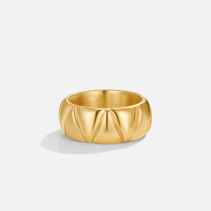 Anillo Anika ancho dorado