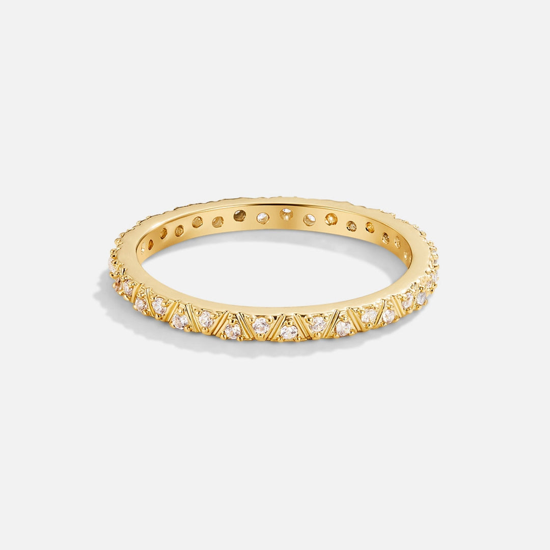 Anillo dorado y cristal Arquette