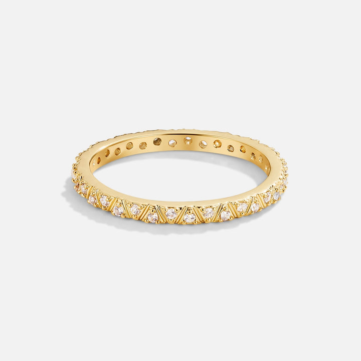 Anillo dorado y cristal Arquette