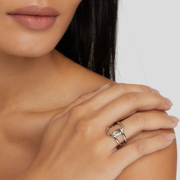 Anillo Astrid plateado