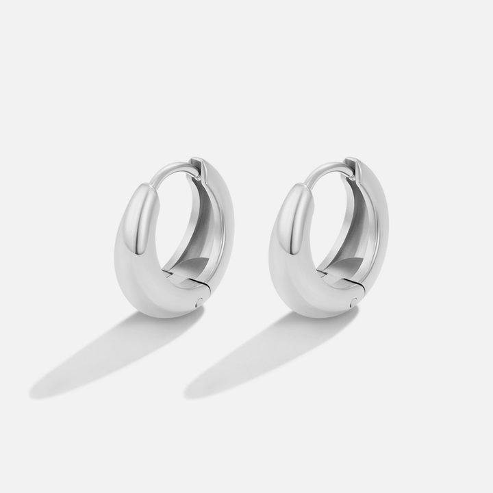 Pendientes de aro plateados Audrey