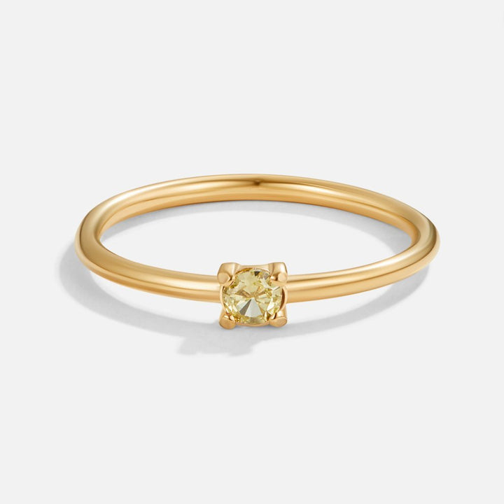 Anillo agosto piedra de nacimiento 18K oro