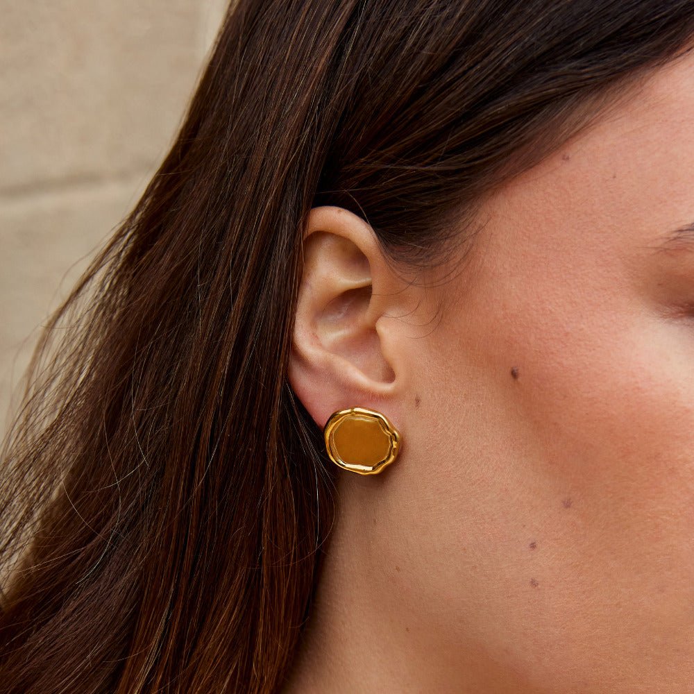 Pendientes rondes dorados Ava