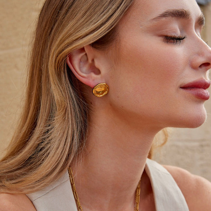 Pendientes rondes dorados Ava