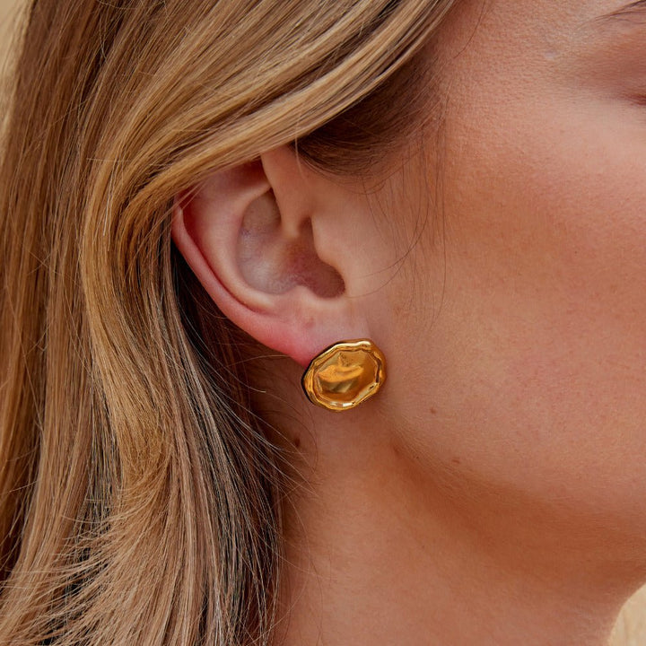 Pendientes rondes dorados Ava