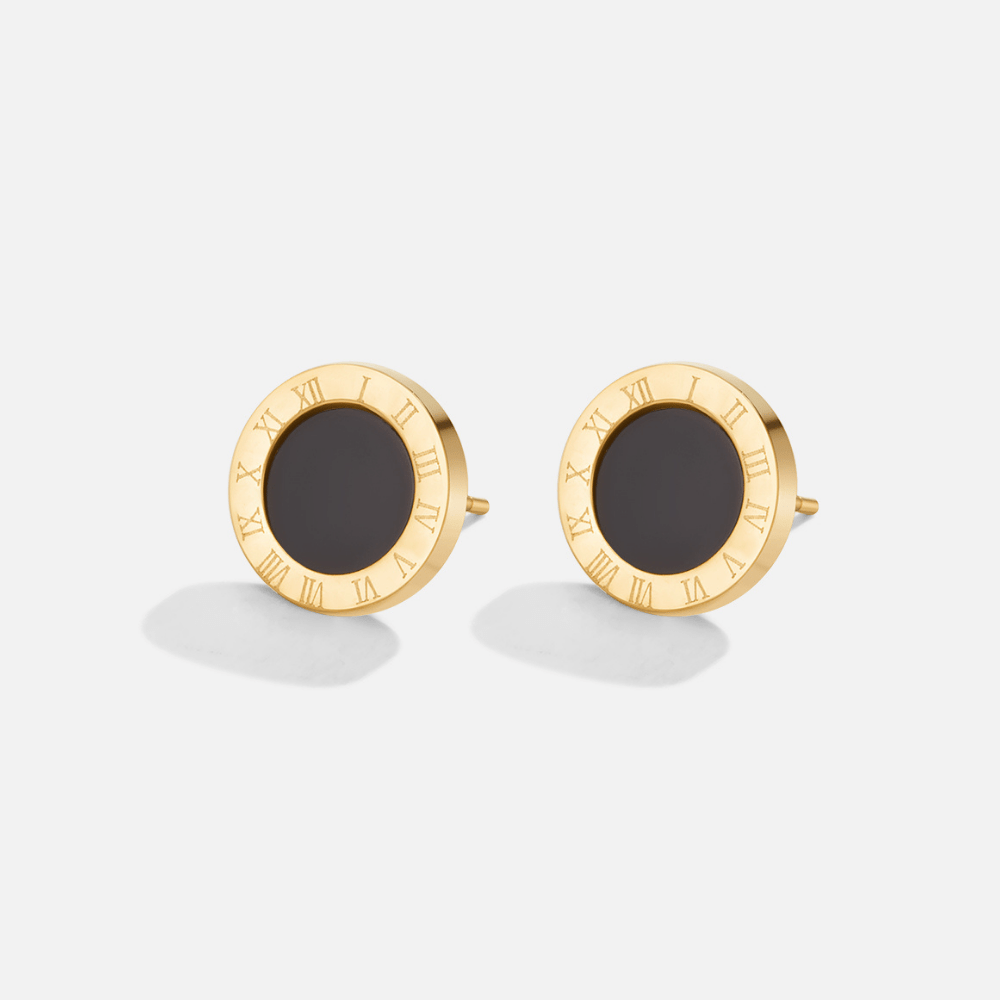 Pendientes puces negros Azalka
