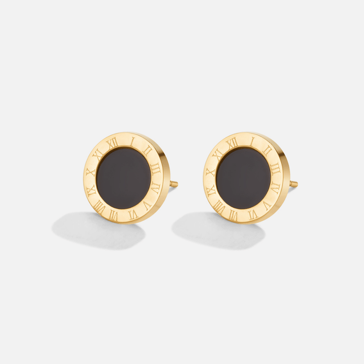 Pendientes puces negros Azalka