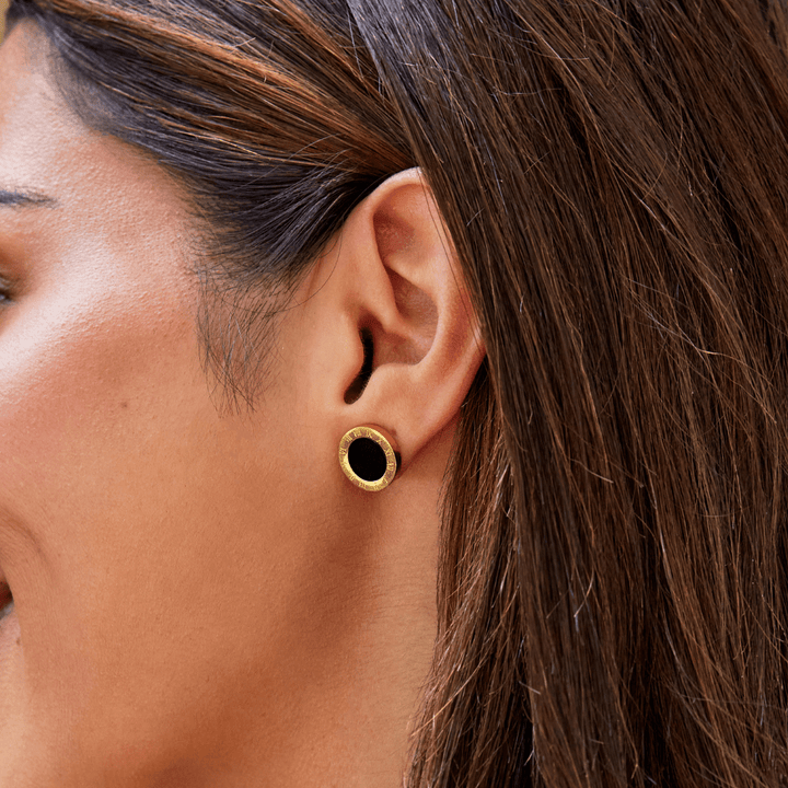 Pendientes puces negros Azalka