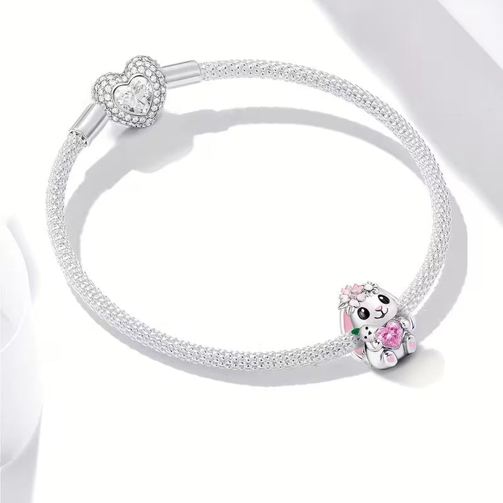 Colgante de conejito rosa