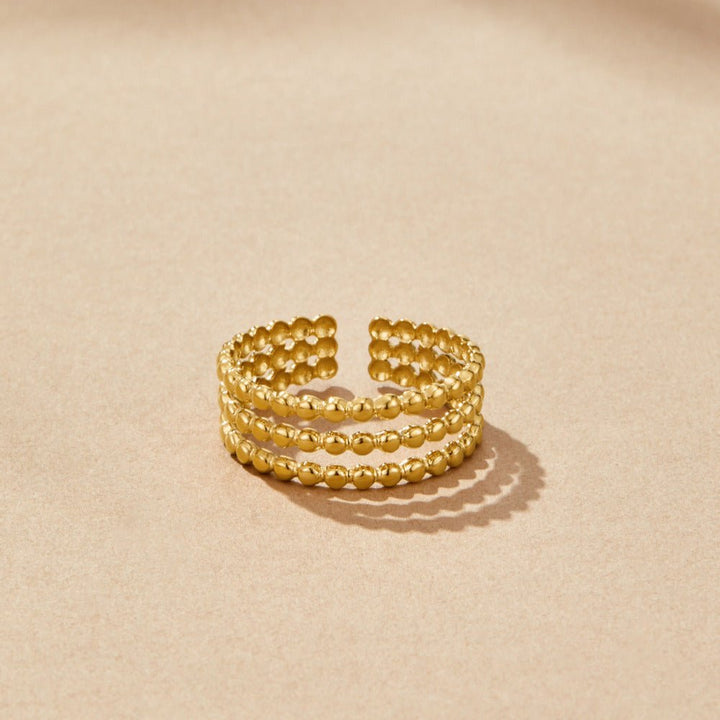 Collar perlas Ohio dorado