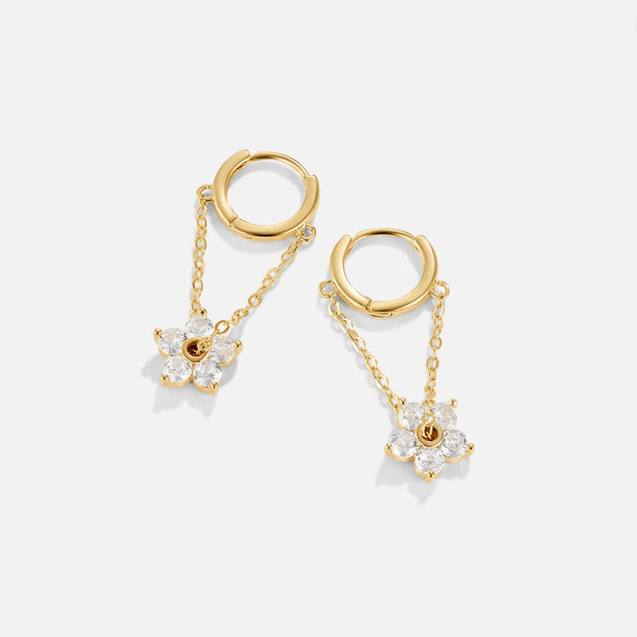 Pendientes flor de cristal