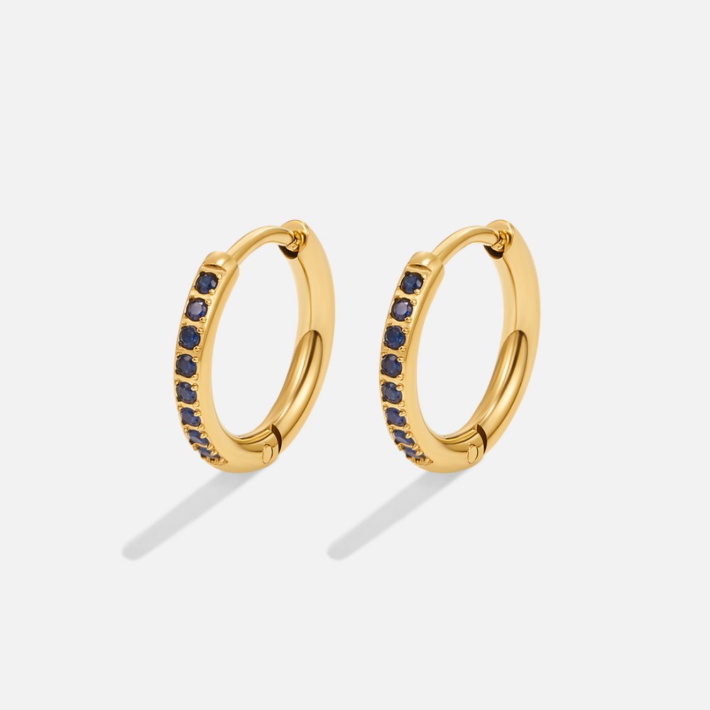 Pendientes de aro azules