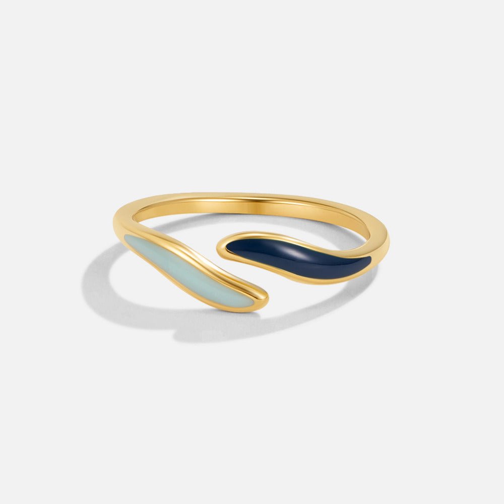 Anillo azules océaniques vagues
