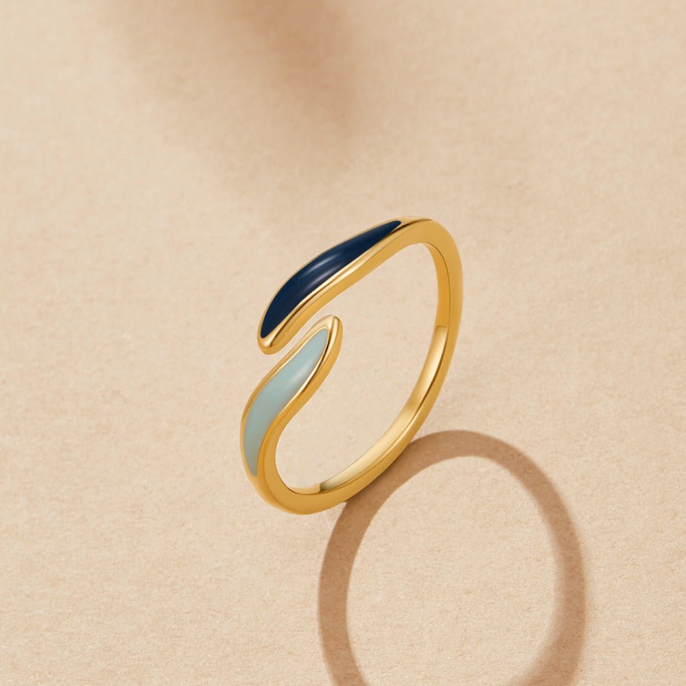Anillo azules océaniques vagues