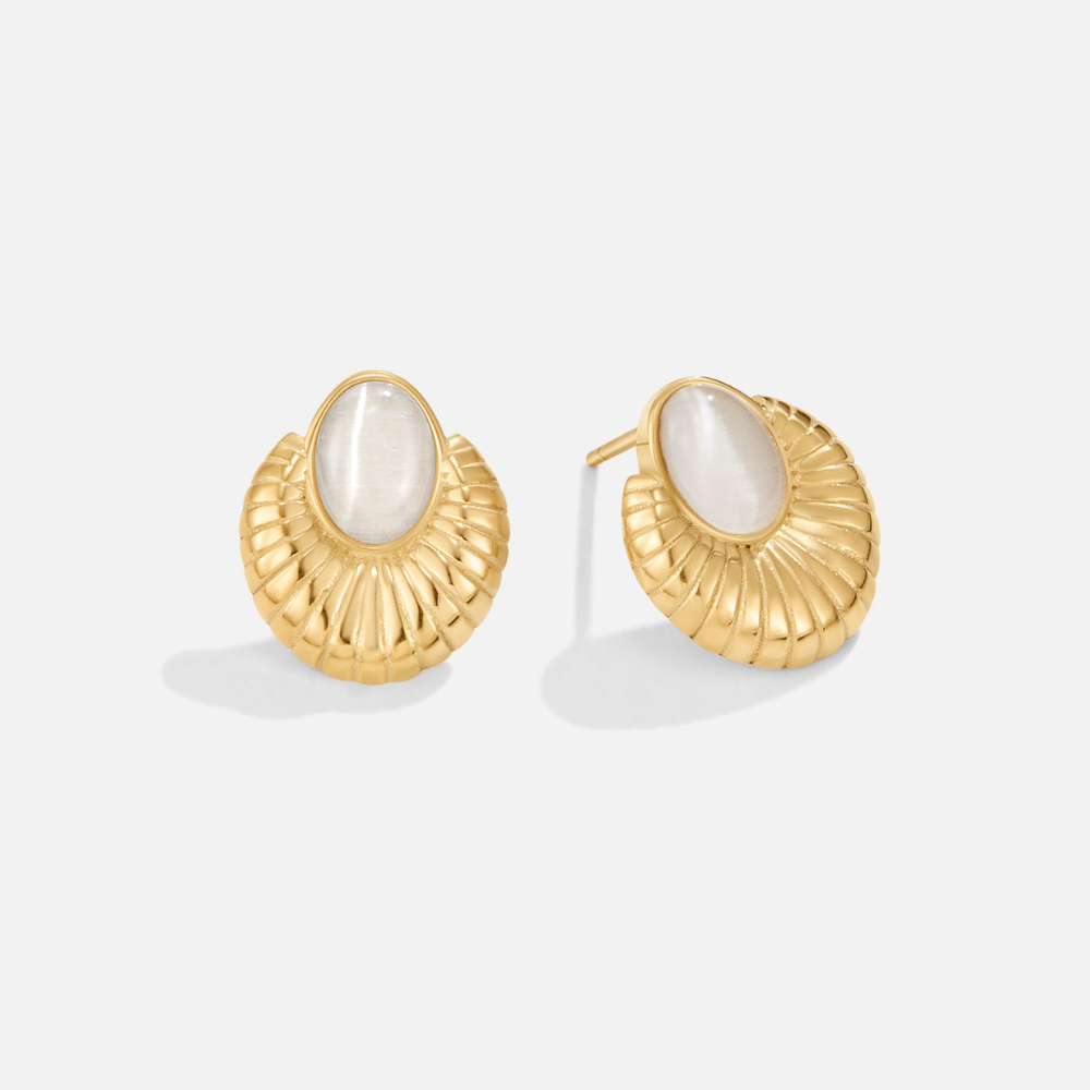 Pendientes Bohemia dorados Œil-de-chat