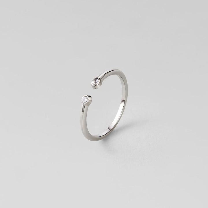 Anillo Cali plateado cristal