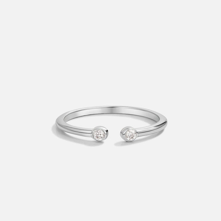 Anillo Cali plateado cristal