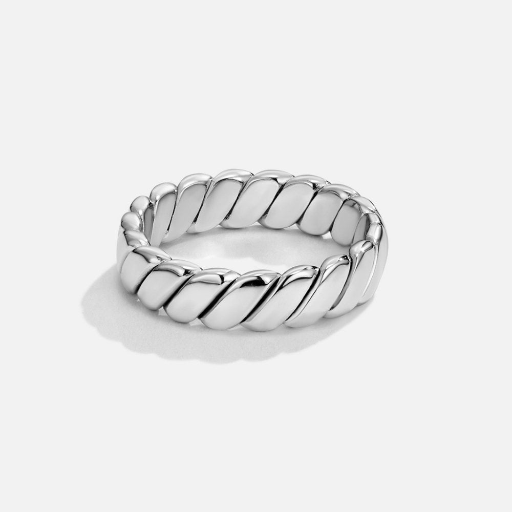 Anillo Calira trenzado infinito plata