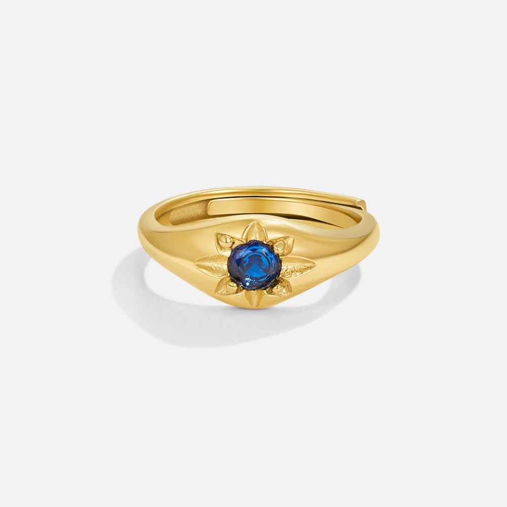 Anillo celestial azul étoilée