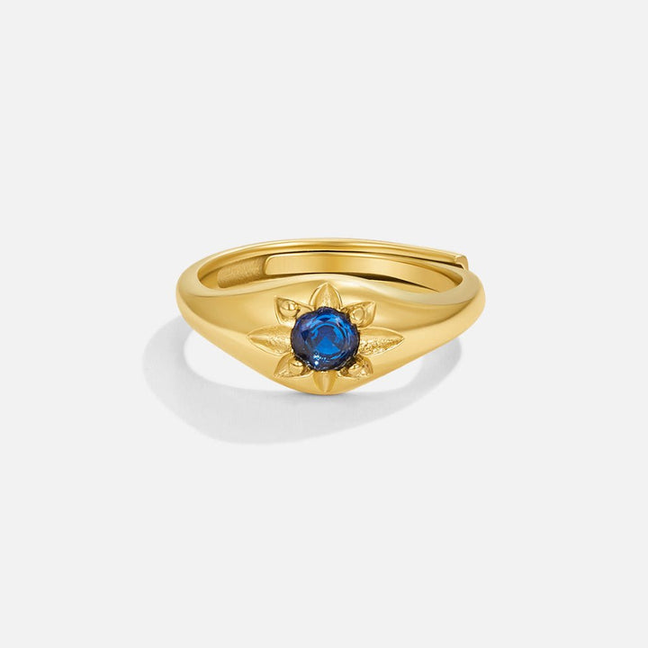 Anillo celestial azul étoilée