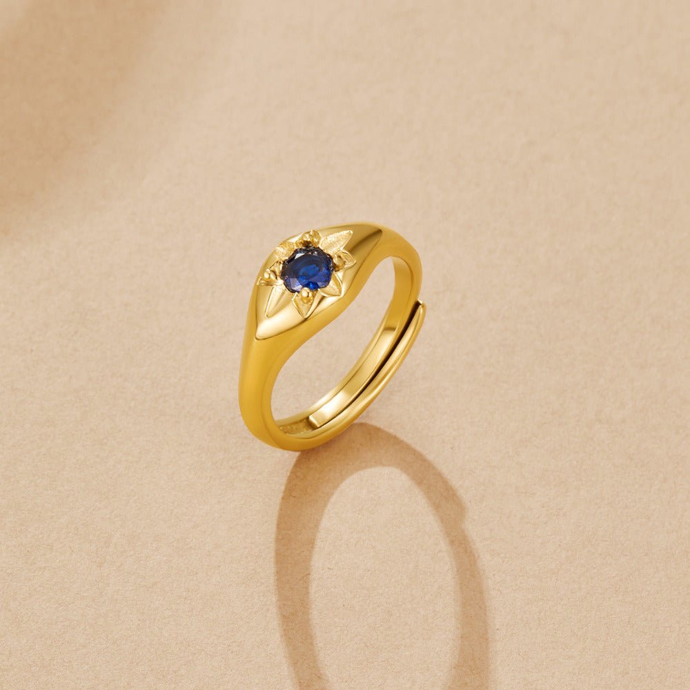 Anillo celestial azul étoilée