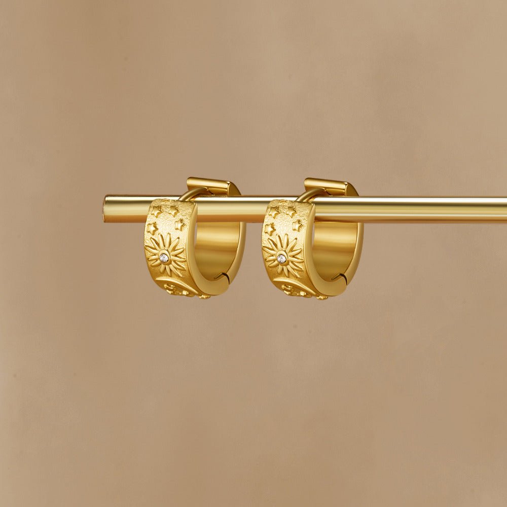 Pendientes celestiales dorados