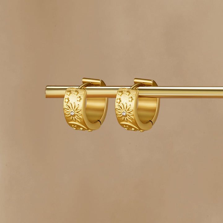 Pendientes celestiales dorados