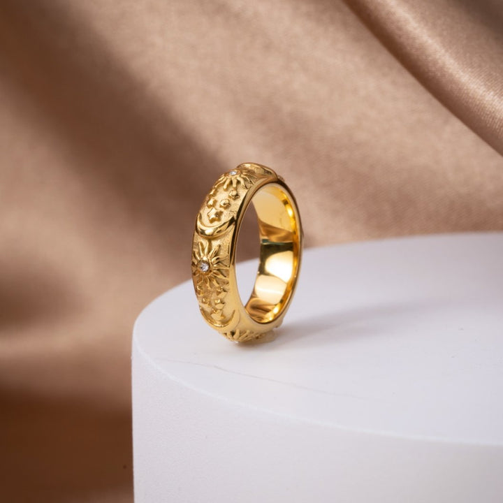 Pendientes celestial dorado