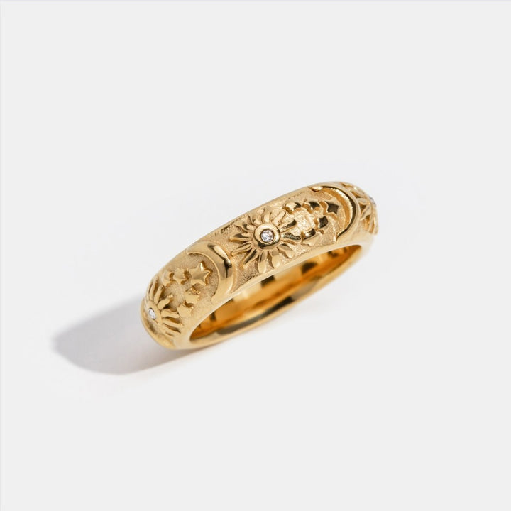 Pendientes celestial dorado