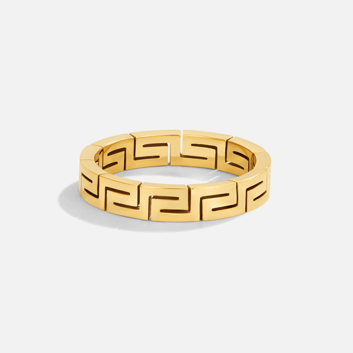 Anillo celestina dorado ouverde