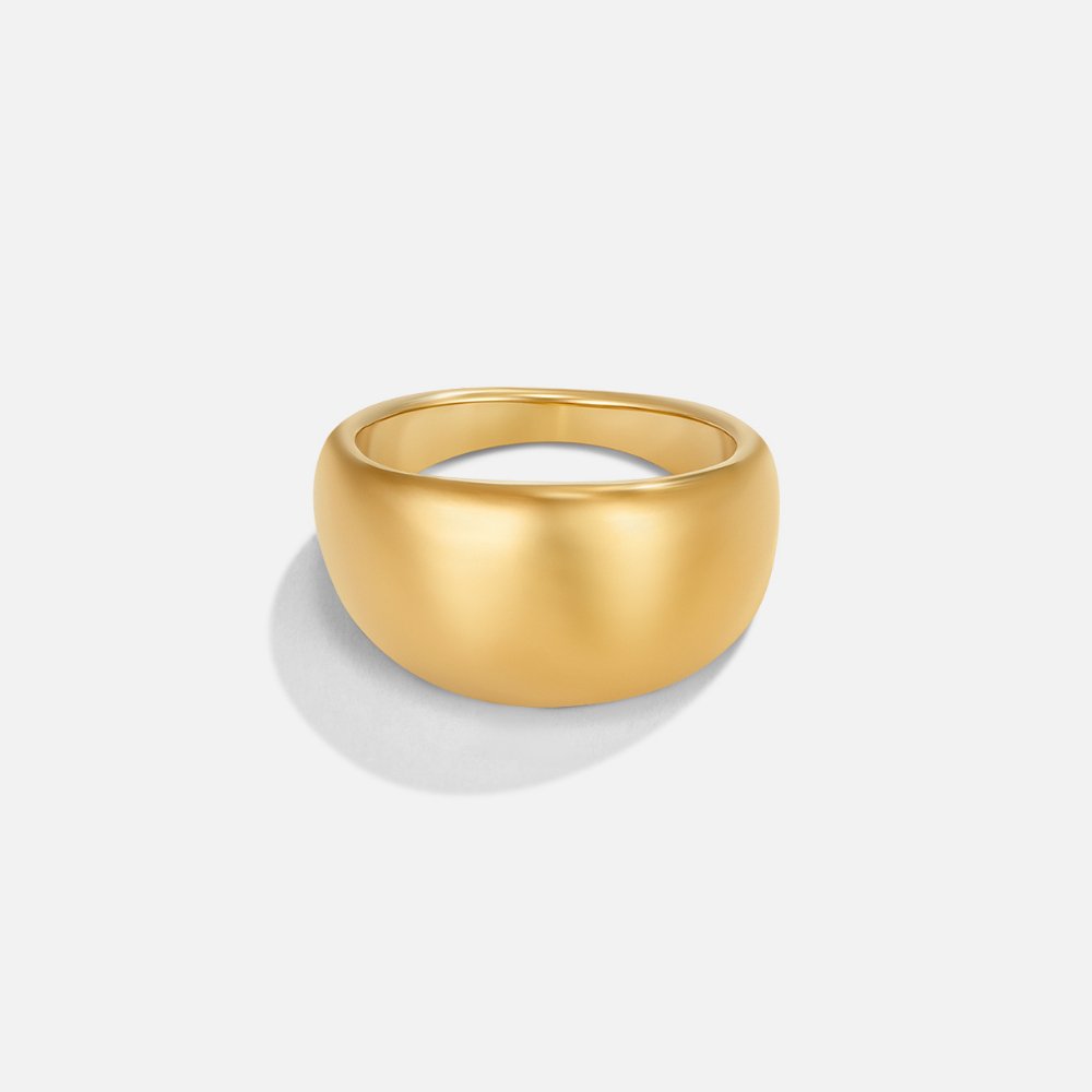 Anillo Celia ancho dorado