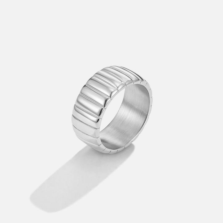 Anillo ancho Calira plateado