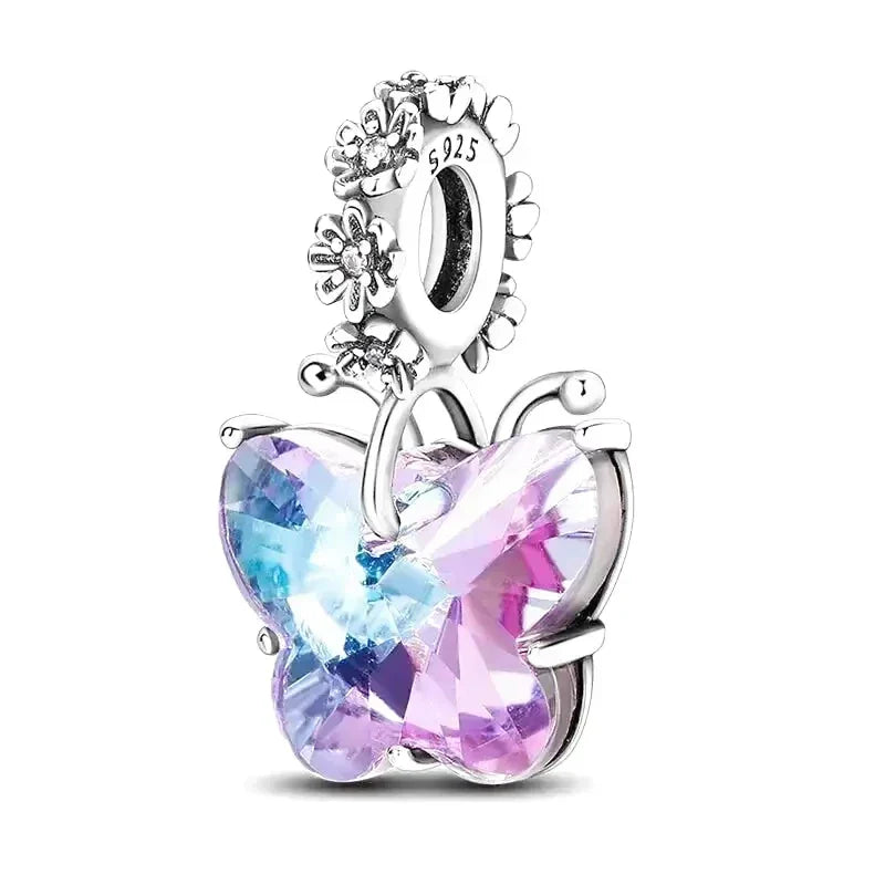 Colgante de cristal mariposa