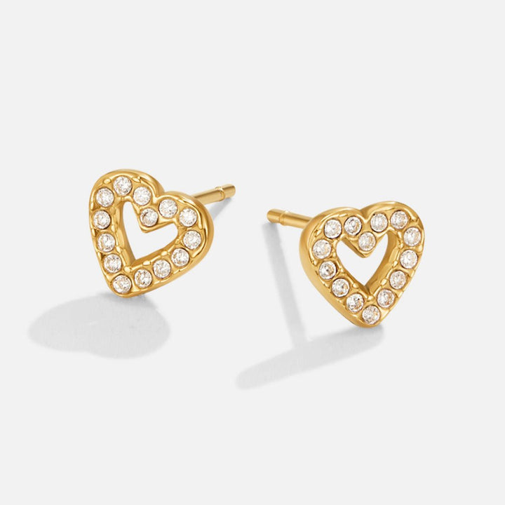 Pendientes corazón de cristal