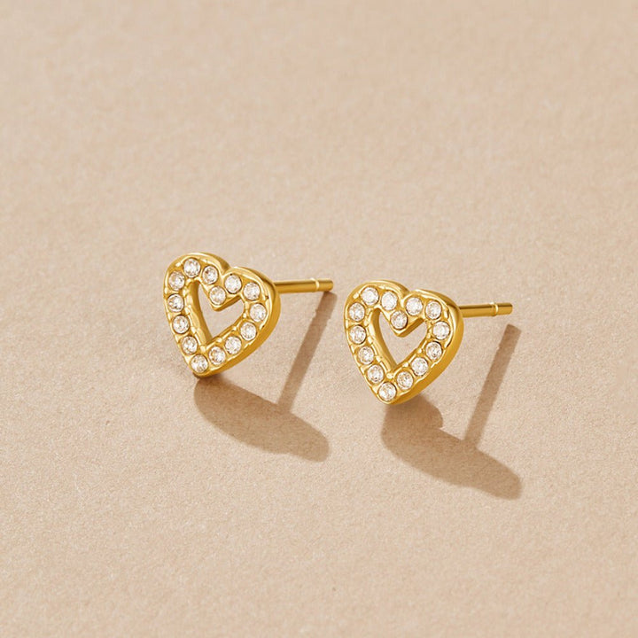 Pendientes corazón de cristal