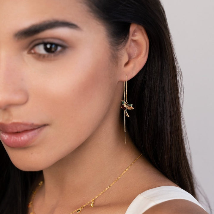 Pendientes colibri de cristal