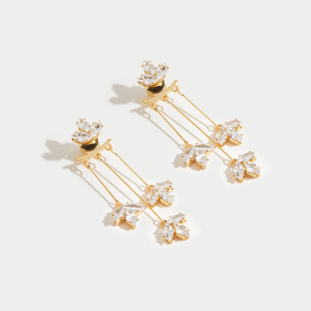 Pendientes Lotus cascade de cristal