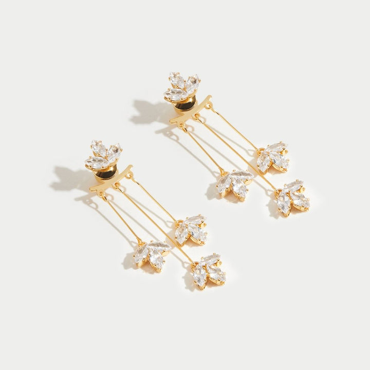 Pendientes Lotus cascade de cristal