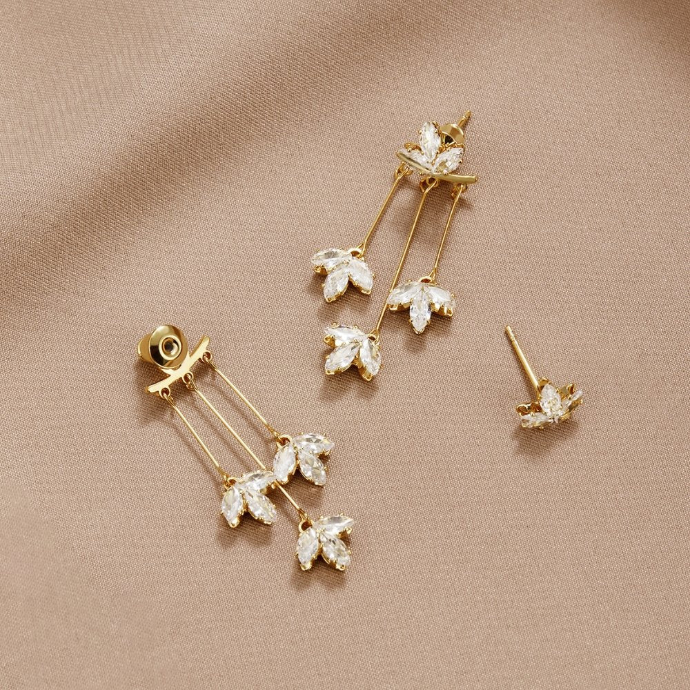 Pendientes Lotus cascade de cristal
